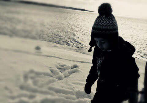 Child in snow