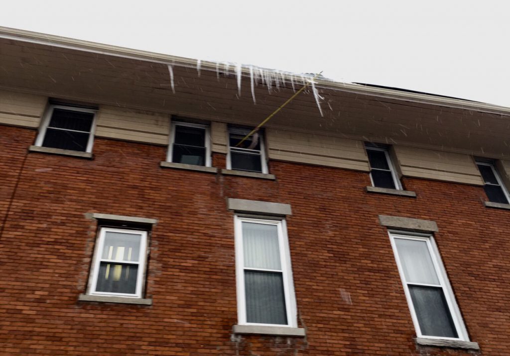 Ice on roof
