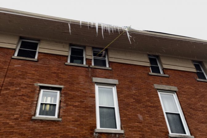 Ice on roof