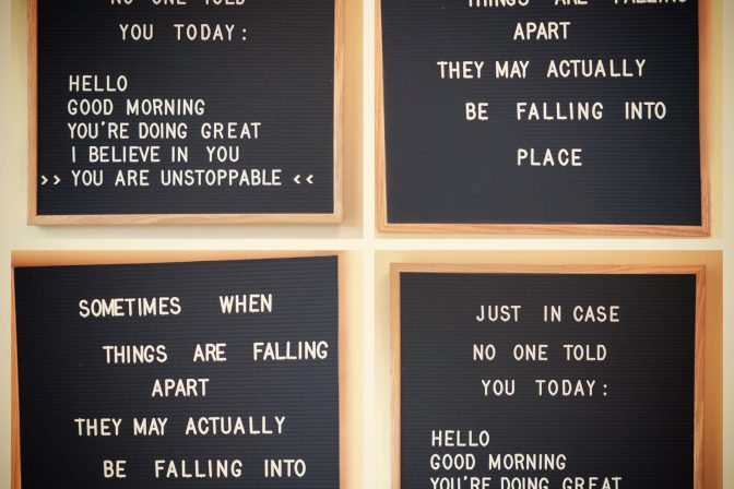 falling into place